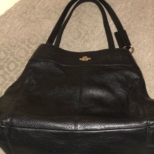 Coach leather bag black